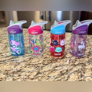 CamelBak Colorful Kids Spill Proof Water Bottle Cups - set of 4